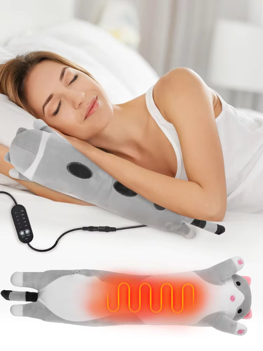 USB-Powered Cute Cat Plush Heating Pad for Period Cramps & Body Relief