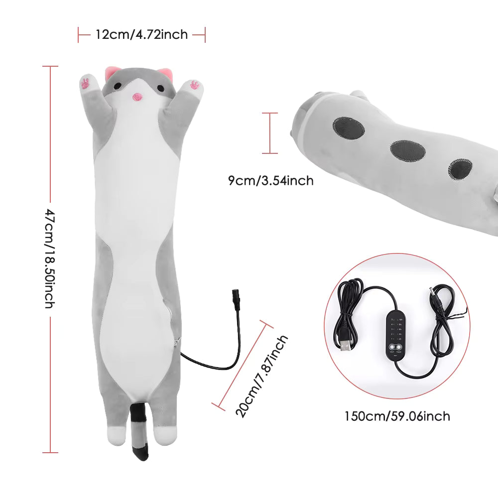 USB-Powered Cute Cat Plush Heating Pad for Period Cramps & Body Relief