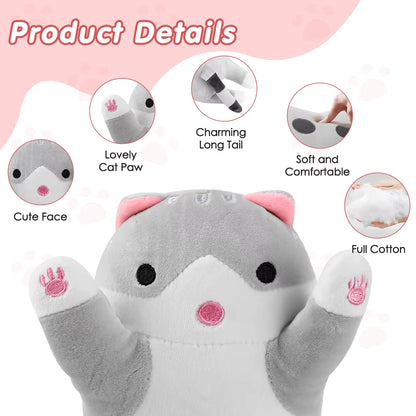 USB-Powered Cute Cat Plush Heating Pad for Period Cramps & Body Relief